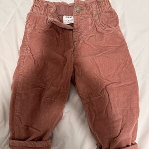 Zara Kids Dusty Pink Corduroy Trousers